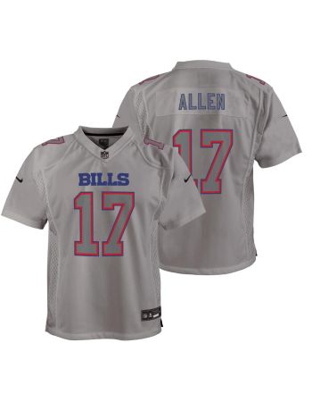 Josh Allen 17 Buffalo Bills YOUTH Atmosphere Fashion Game Jersey - Gray