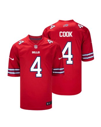 James Cook 4 Buffalo Bills Men Alternate Game Jersey - Red