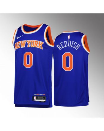 Cameron Reddish 0 New York Knicks Blue Icon Edition Jersey 2022-23 Swingman