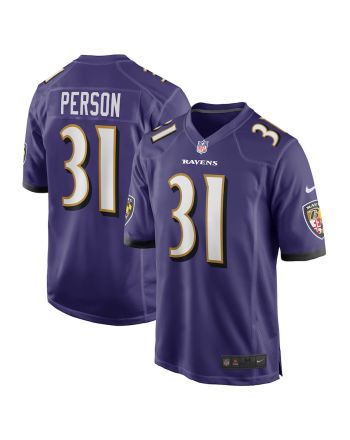 Ricky Person Baltimore Ravens Player Game Jersey - Purple