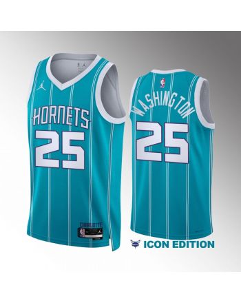 P.J. Washington 25 Charlotte Hornets Teal Men Jersey 2022-23 Icon Edition Swingman