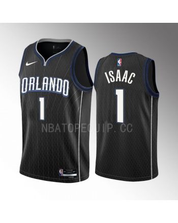 Jonathan Isaac 1 2022-23 Orlando Magic Black City Edition Men Jersey Swingman