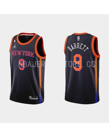 New York Knicks 9 RJ Barrett 2022-23 Statement Edition Black Men Jersey