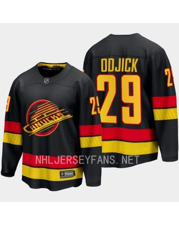 Gino Odjick 29 Vancouver Canucks 2023-24 Alternate Jersey Flying Skate Black