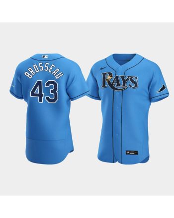 Men's Tampa Bay Rays Mike Brosseau 43 Light Blue Alternate Jersey Jersey