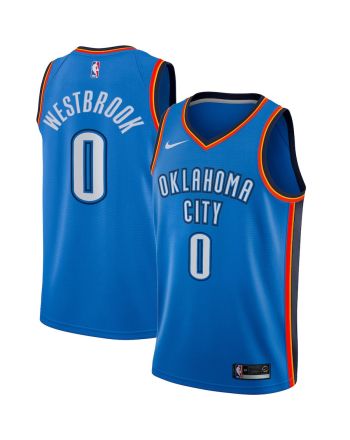 Russell Westbrook 0 Oklahoma City Thunder Swingman Men Jersey - Icon Edition - Blue