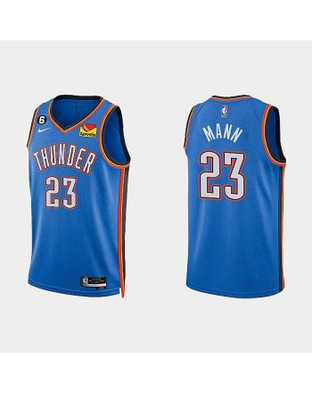 Oklahoma City Thunder 23 Tre Mann 2022-23 Icon Edition White Men Jersey