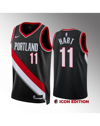 Josh Hart 11 Portland Trail Blazers 2022-23 Icon Edition Black Jersey