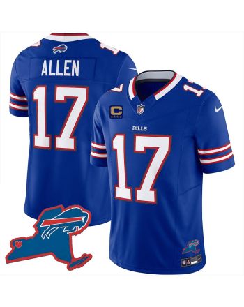 Josh Allen 17 Buffalo Bills New York Patch Game Men Jersey - Royal