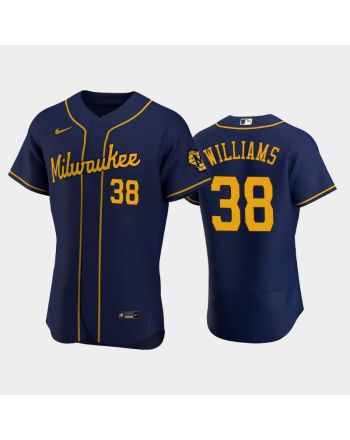 Milwaukee Brewers 38 Devin Williams Alternate Team Navy Jersey Jersey