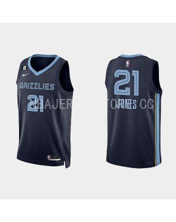 Memphis Grizzlies 21 Tyus Jones 2022-23 Icon Edition Navy Men Jersey