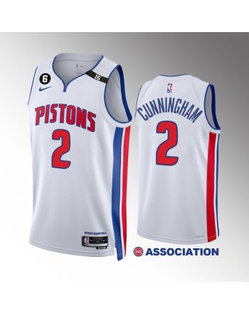 Cade Cunningham 2 Detroit Pistons 2022-23 White Association Edition Jersey Swingman