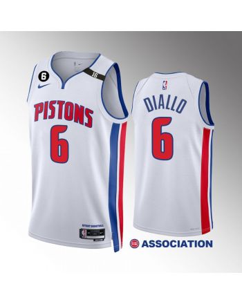 Hamidou Diallo 6 Detroit Pistons White Association Edition 2022-23 Jersey Swingman