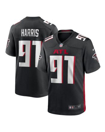 Demone Harris 91 Atlanta Falcons Men Game Jersey - Black