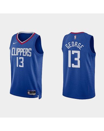 Los Angeles Clippers 13 Paul George 2022-23 Icon Edition Blue Men Jersey