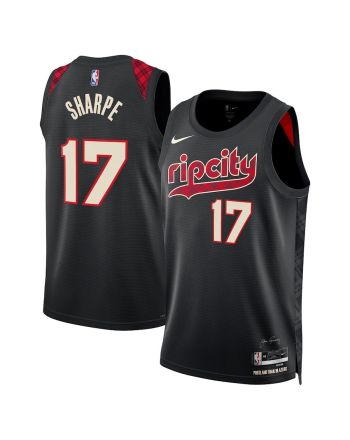 Shaedon Sharpe 17 Portland Trail Blazers 2023/24 City Edition Swingman Jersey - Black