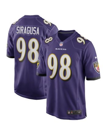 Tony Siragusa Baltimore Ravens Game Retired Player Jersey - Purple