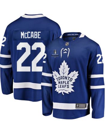 Jake McCabe 22 Toronto Maple Leafs Stanley Cup 2023 Playoffs Patch Home Breakaway Men Jersey - Blue