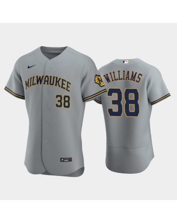 Milwaukee Brewers 38 Devin Williams Road Team Gray Jersey Jersey