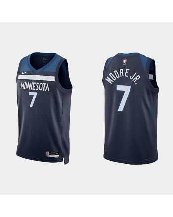 Minnesota Timberwolves 7 Wendell Moore Jr. 2022-23 Icon Edition Navy Men Jersey