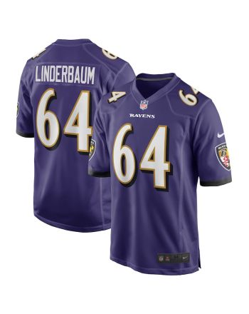 Tyler Linderbaum 64 Baltimore Ravens 2022 Draft First Round Pick Game Jersey In Purple