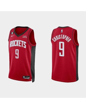 Houston Rockets 9 Josh Christopher 2022-23 Icon Edition Red Men Jersey