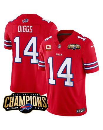 Stefon Diggs 14 Buffalo Bills 2023 AFC East Champions Patch Game Men Jersey - Red