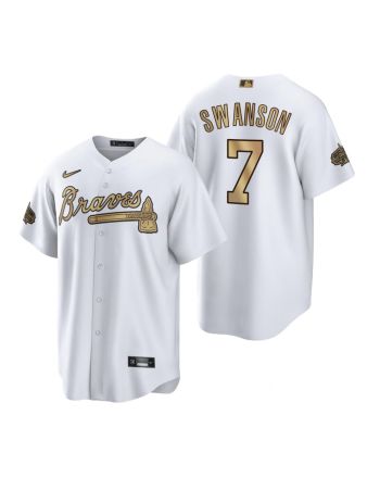 Atlanta Braves Dansby Swanson White 2022-23 All-Star Game Jersey