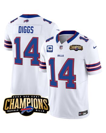 Stefon Diggs 14 Buffalo Bills 2023 AFC East Champions Patch Game Men Jersey - White