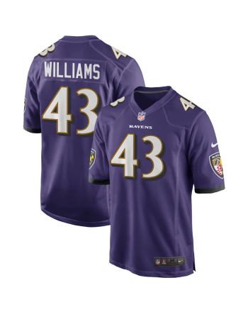 Baltimore Ravens Marcus Williams 43 Game Jersey - Purple Jersey