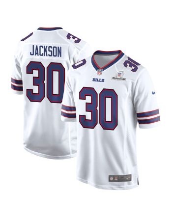 Dane Jackson 30 Buffalo Bills 2024 Divisional Patch Game Men Jersey - White