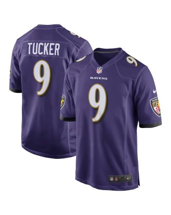 Justin Tucker 9 Baltimore Ravens Men Game Jersey - Purple