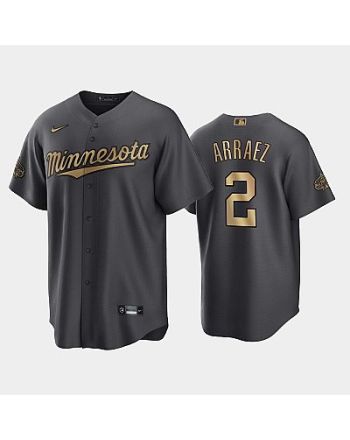 Minnesota Twins Luis Arraez 2 2022-23 All-Star Game AL Charcoal Jersey