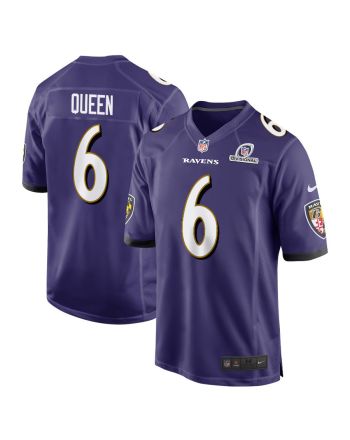 Patrick Queen 6 Baltimore Ravens 2024 Divisional Patch Game Men Jersey - Purple