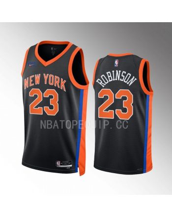 Mitchell Robinson 23 2022-23 New York Knicks Black City Edition Jersey Swingman