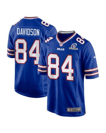 Zach Davidson 84 Buffalo Bills 2023 Playoffs Patch Game Men Jersey - Royal