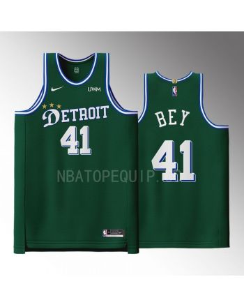 Detroit Pistons 41 Saddiq Bey Green Men Jersey 2022-23 City Edition