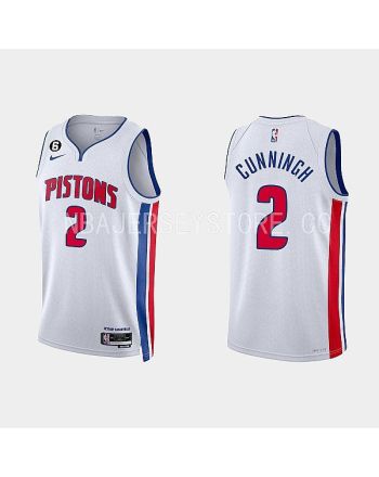 Detroit Pistons Cade Cunningham 2 2022-23 Association Edition White Men Jersey Swingman