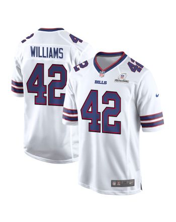 Dorian Williams 42 Buffalo Bills 2024 Divisional Patch Game Men Jersey - White