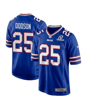 Tyrel Dodson 25 Buffalo Bills 2023 Playoffs Patch Game Men Jersey - Royal