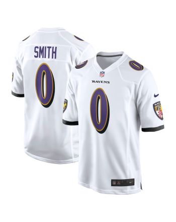 Roquan Smith 0 Baltimore Ravens Game Men Jersey - White