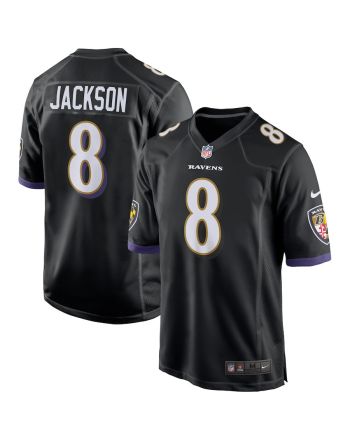 Lamar Jackson 8 Baltimore Ravens Game Jersey - Black