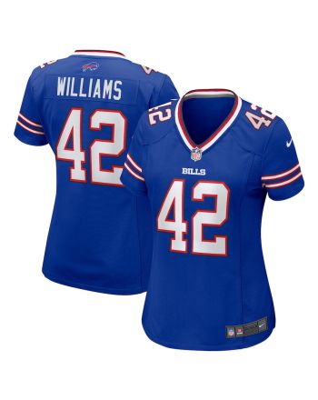 Dorian Williams 42 Buffalo Bills Women Team Game Jersey - Royal