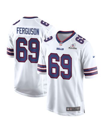 Reid Ferguson 69 Buffalo Bills 2023 Playoffs Patch Game Men Jersey - White