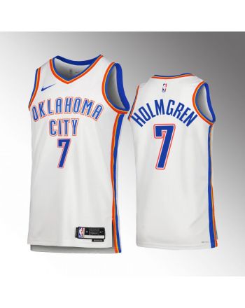 Oklahoma City Thunder Chet Holmgren 7 2022-23 Association Edition White Jersey