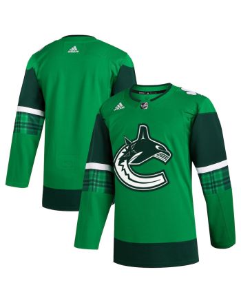 Vancouver Canucks 2023 St. Patrick's Day Primegreen Men Jersey - Kelly Green