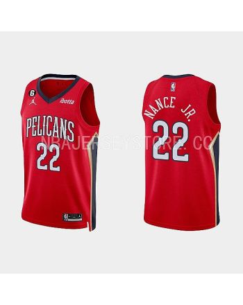 New Orleans Pelicans Larry Nance Jr. 22 Red 2022-23 Statement Edition Men Jersey