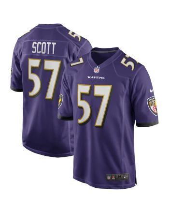 Bart Scott 57 Baltimore Ravens Men Game Retired Jersey - Purple