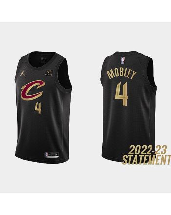 Cleveland Cavaliers 4 Evan Mobley 2022-23 Statement Edition Black Men Jersey