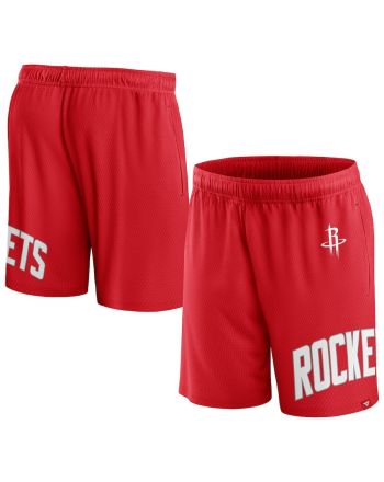 Houston Rockets Red Free Throw Mesh Shorts - Men